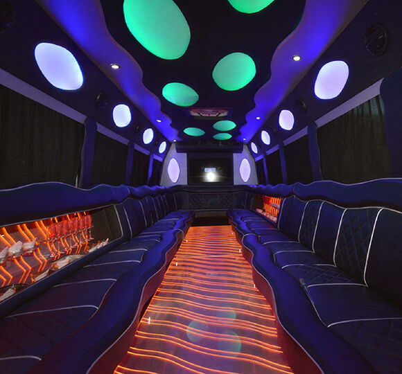 bus grande estilo limosina en miami