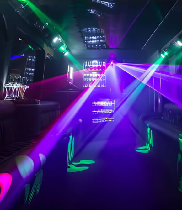 buses de fiesta con sistema de sonidos premium