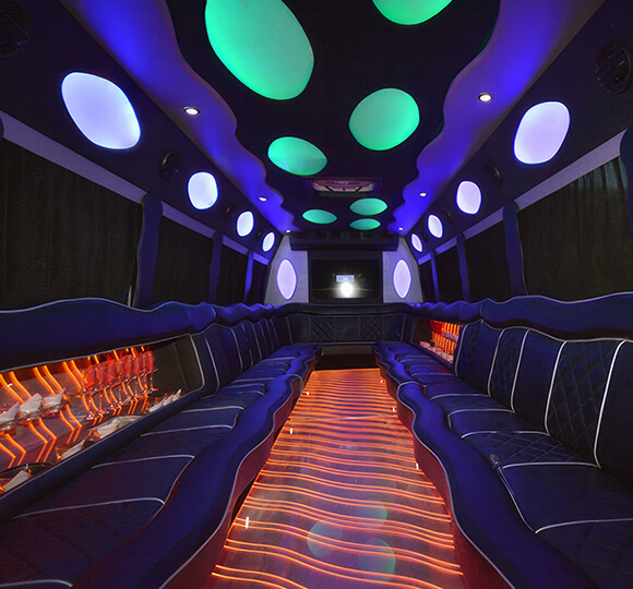 party bus with disco floor